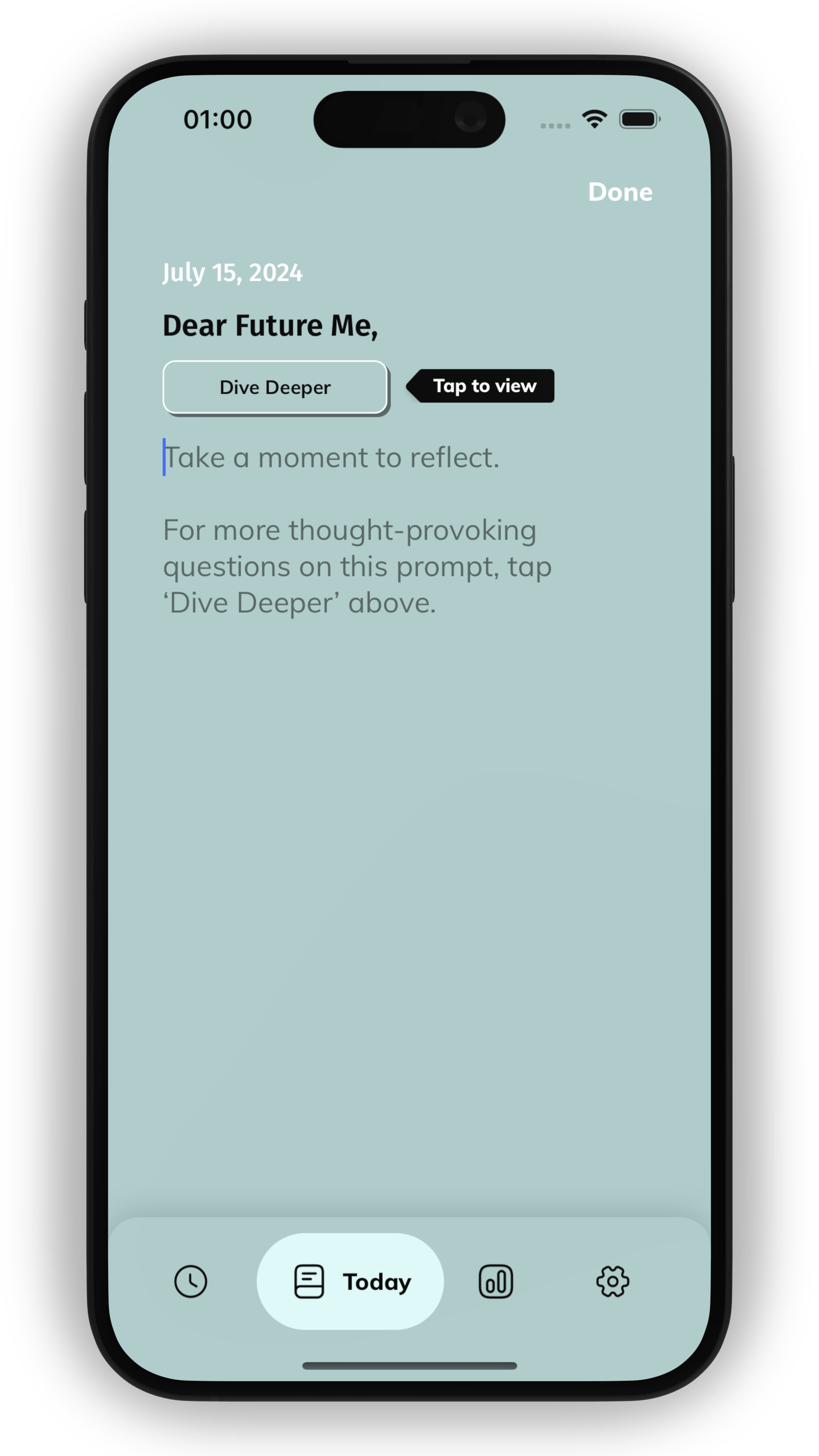 Prompted Journal App Screenshot